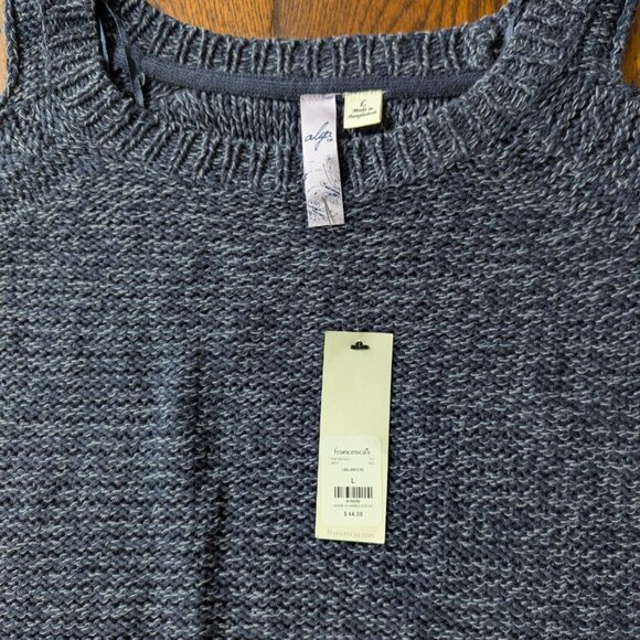 NWT Francesca's Alya Navy Sweater Size Large - Picture 3 of 3